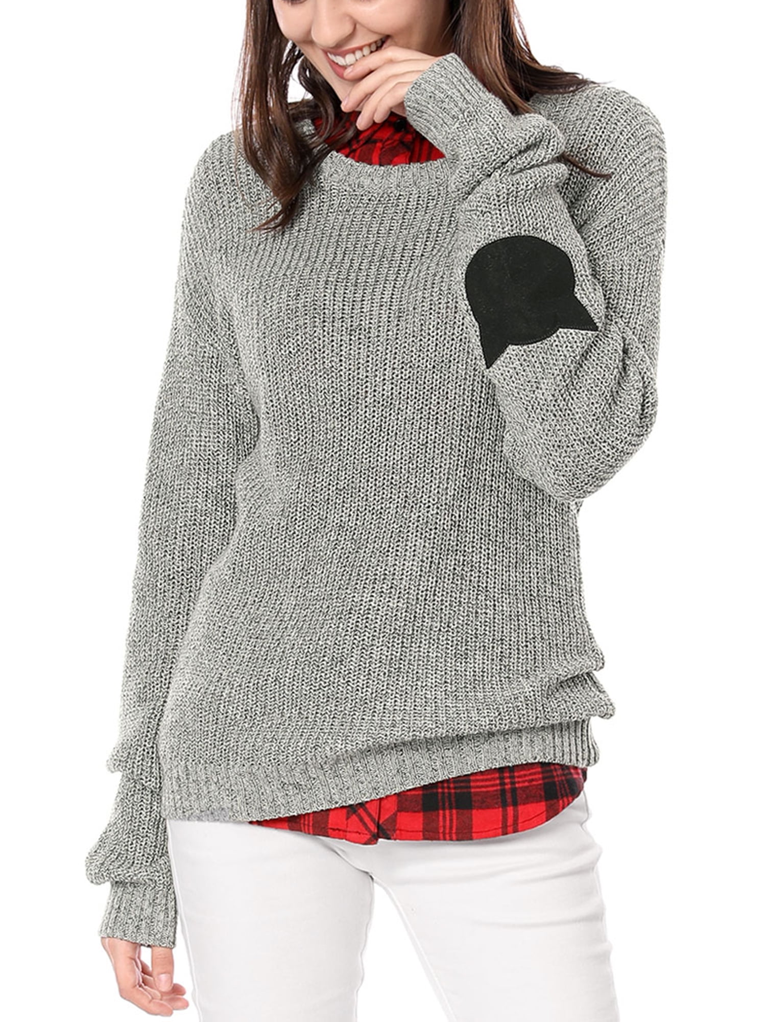 cat elbow patch sweater