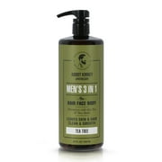 Abbot Kinney Apothecary Men's 3-in-1 Shampoo, Conditioner, and Body Wash, Tea Tree, 32 oz