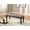 Brown#1, variant on Velvet Upholstered Bench with Acrylic Legs for Entryway, Gray Button Tufted Dining Bench