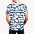 thumbnail image 5 of Xecao Retro Coconut Tree for Mens' Casual Short Sleeve Button-Down Polo Shirts for a Classic Golf Look, 5 of 9