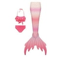 thumbnail image 1 of A Three Piece Children's Swimsuit with A Strapless Fish Tail, 1 of 2