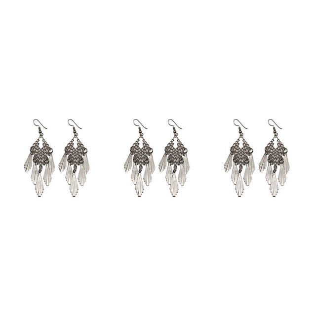 Pendientes Barrocos Qarigey Paquete de 2 Regalo Creativo Día de San Valentín Negro
