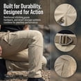 thumbnail image 6 of Domzest Mens Tactical PantsStretch Flex Ripstop Quick Dry Cargo Pants Lightweight Outdoor Water Resistant Hiking Trousers Khaki L, 6 of 9