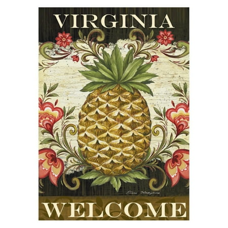 - Toland Home Garden Pineapple and Scrolls Virginia Welcome Flag