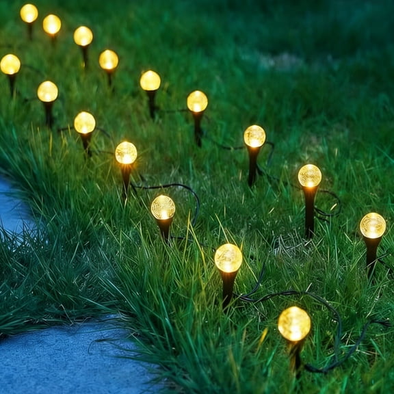 1/2PCS Solar String Lights for Outside,Outdoor String Light 20 LED 16.4ft 8 Lighting Modes Waterproof for Garden, Courtyard,Balcony, Terrace.(Warm White)