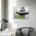thumbnail image 4 of EastSmooth  Zen Decor Bathroom Wall Art Spa Still Life With Green Bamboo Pictures Grey Stone Painting Prints Modern Canvas Artwork Spa Meditation Yoga Room Home Bedroom, 4 of 5
