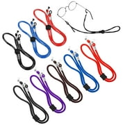 HEQUSIGNS 8Pcs Sport Eyeglasses String Straps, 26inch Adjustable Eye Glasses Lanyard, Non-Slip Chain Holder Around Neck, Eyeglasses Holders for Kids Men Women