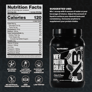 NutraBio Whey Protein Powder Isolate Supplement – 25g of Protein Per Scoop with Complete Amino Acid Profile - Soy and Gluten Free - Zero Fillers and Non-GMO -Cookies & Cream - 2 Lbs.