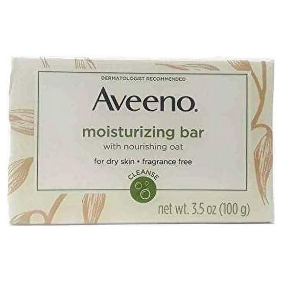 Aveeno Active Naturals Bar Moisturizing Fragrance Free 3.5Oz , 2-Pack