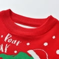 thumbnail image 3 of Tfken Christmas Child Boys Sweater Retro Cartoon Print Daily Wear Crew Neck Pullover Sweater Red Size 4-5 Years, 3 of 4