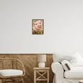thumbnail image 2 of Happy Pig Farm Animal Portrait Animals & Insects Painting Black Framed Art Print Wall Art, 2 of 7