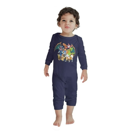 

Pokemon Baby Boys Romper Cute Long Sleeve Baby Crawler Jumpsuit With Snap Closure Cozy Baby Bodysuit For Boys And Girls (Infant) 6 Months
