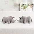thumbnail image 3 of 35cm Real Life Rhinoceros Plush Toy Stuffed Lifelike African Rhinos Wild Animals Doll Toys  For Kids Children Xmas Gift Decor, 3 of 7