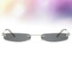 thumbnail image 5 of Negro con lente gris Gafas de sol de moda Gafas de fiesta de forma cuadrada pequeña Gafas de protección UV Accesorios delicados para dama Hombre, 5 of 6