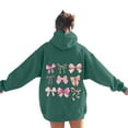 thumbnail image 5 of VISALY Hoodies Pullover Graphic Sweatshirts Sweatshirt for Women Trendy Hoodie Long Sleeve Preppy Clothes Casual Lightweight Womens Hoodies Pullover Soft Sweaters Sweaters Soft Sweaters Green Xl, 5 of 5