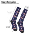 thumbnail image 5 of Daiia Sports Socks Floral Hippie Mushrooms Printed Novelty Crew Socks for Men Women Knee High Socks Cotton Socks Soft & Breathable Support Unisex Socks, 5 of 9