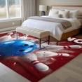 thumbnail image 4 of Bowling Large Area Rugs 8x10 ft Vintage Bowling Bottles Ball Red Background Washable Rug Non Slip Indoor Carpet Absorbent Floor Mat for Living Room Bedroom Dining Room, 4 of 9