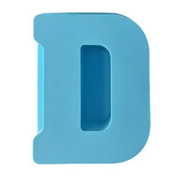 Molde de silicona con letras del alfabeto para hornear pasteles | Molde flexible y reutilizable con letras inglesas para jabón, velas, cera, resina | Molde decorativo con letras azules para