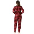 thumbnail image 3 of Just Love Printed Flannel Adult Onesie Pajamas 95813-1C-L (Buffalo Plaid Red / Black, Medium), 3 of 3