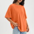 thumbnail image 6 of beishanbush Summer Sales Saving $10 Summer T Shirts Women's Oversized T-Shirt,Half Sleeve Boxy Neck Loose Overcut Shoulders Casual Under $10, 6 of 8