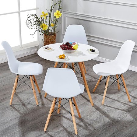 Dining Chairs Set of 4,Mid Century Side Chair for Living Room,kitchen,Bedroom,ABS Plastic Seat,Ergonomic
