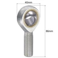 thumbnail image 2 of Uxcell Spherical Rod End Bearing Joint Bearing Right Hand Male Thread Connector 16mm, 2 of 6