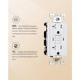 thumbnail image 2 of DEWENWILS 20A GFCI Outlet, 2-Pack Self-Test GFCI Receptacle with LED Indicator, Tamper Resistant, Weather Resistant, Wallplate Included, UL, 2 of 7