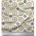 thumbnail image 1 of Soimoi Tissu Satin Modal Floral Mandala Imprimé Tissu au Mètre 42 Pouces de Large, 1 of 3