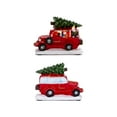 thumbnail image 6 of Christmas Vintage Red Truck LED Light Decor,Holiday Truck Collectible Figurine Sculpture Table Decor,Red Car and Christmas Tree Resin Ornament for Home,Table,Garden,Bar,Bookshelf,Fireplace, 6 of 8