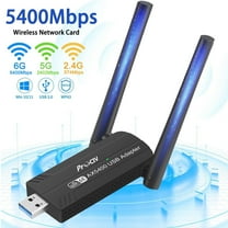 Prociv WiFi 6E USB 3.0 WiFi Adapter for PC Desktop, AX5400M Tri-Band 6GHz/5GHz/2.4GHz Wireless Network Adapter Drive-Free for Windows 10/11 Desktop Laptop Black