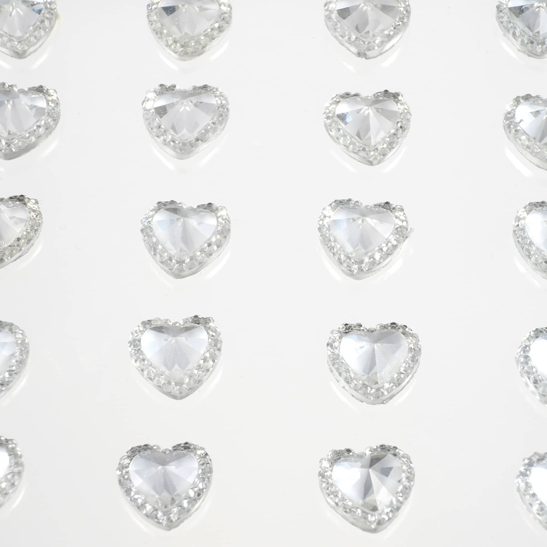 Recollections Clear Rhinestone Heart Stickers, 12 Packs: 24 ct. (288 total)