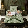 thumbnail image 4 of Manfei Camo Print Twin Sheets,Rustic Duck Hunting Bedding,3pcs,1 Flat Sheet,1 Fitted Sheet and 1 Pillowcase, 4 of 6