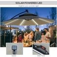 thumbnail image 4 of Outsunny 10FT Solar Powered Patio Umbrella with Crank and Base, Grey, 4 of 10
