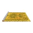 thumbnail image 2 of Ahgly Company Machine Washable Indoor Square Persian Yellow Traditional Area Rugs, 6' Square, 2 of 4