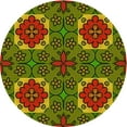 thumbnail image 1 of Ahgly Company Indoor Round Patterned Pistachio Green Area Rugs, 5' Round, 1 of 6