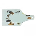 thumbnail image 1 of Dog Cutting Board, Various Different Dogs in Cartoon Style Looking up in Circle Characters, Decorative Tempered Glass Cutting and Serving Board, Wine Bottle Shape, Multicolor, by Ambesonne, 1 of 1
