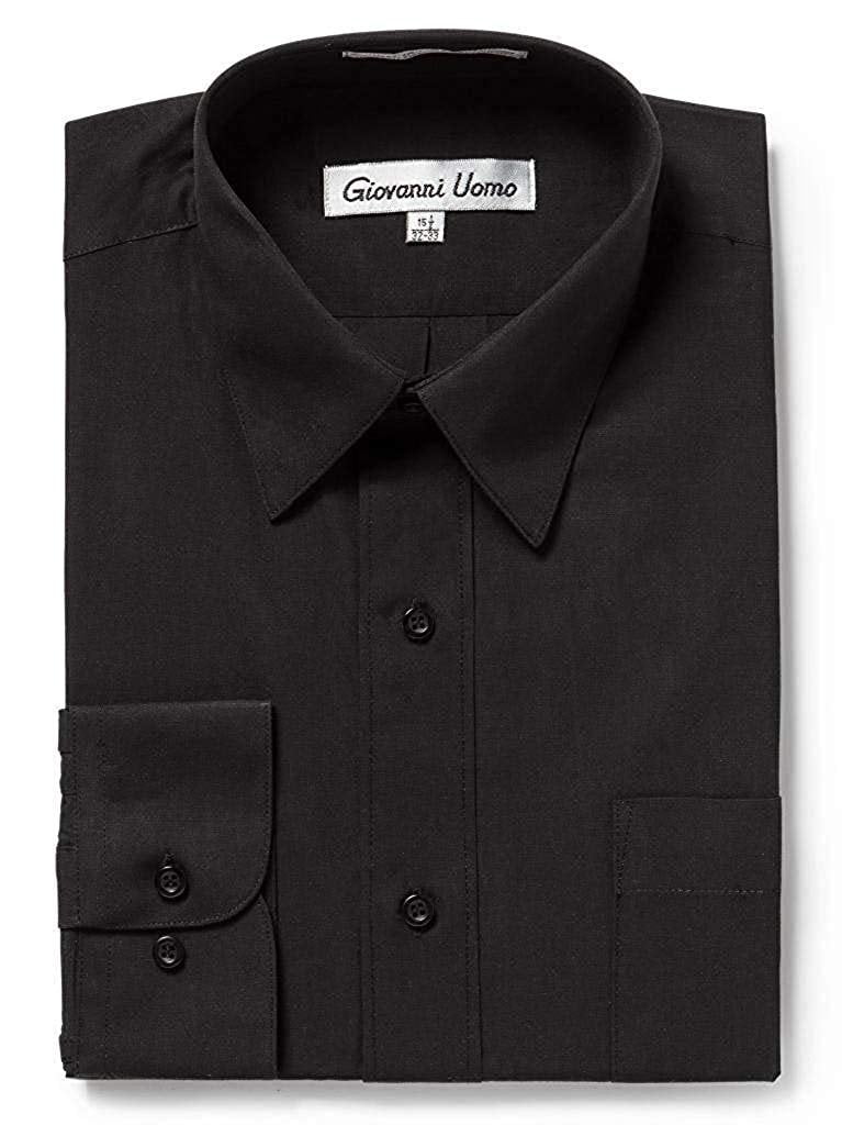 black long sleeve dress shirt mens