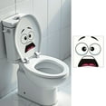 thumbnail image 2 of 3D Surprised Face Toilet Decal Funny Bathroom Sticker Lid Cover Durable Restroom Decoration, 2 of 6