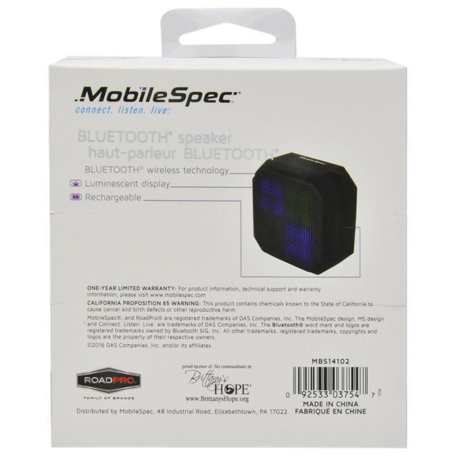 mobilespec bluetooth speaker
