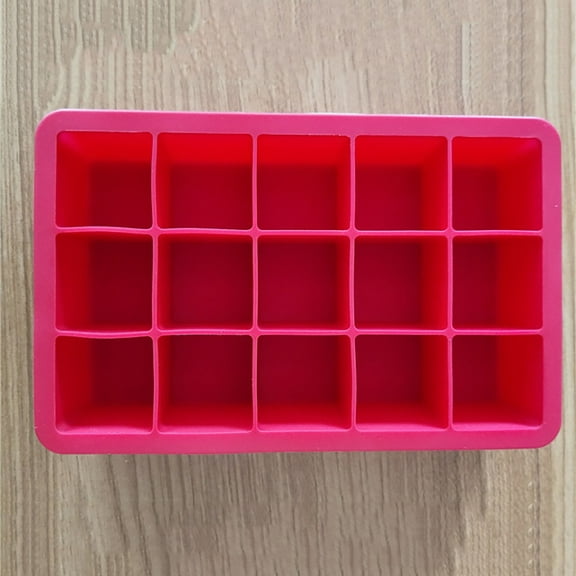 HongHeng Clearance Under $2.00 Ice Cubes Tray Pack of 4 SiliconeIce Cubes Trays with A Total of 60 Compartments for LargeSquare Ice Cubes In the Refrigerator Whisky Cocktail Wine Fruit