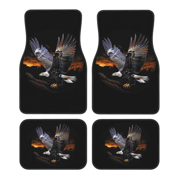 KAKALAD Eagle Sky Messenger Desert 01 Car Floor Mats 4PC Set Carpet Protection, Universal Fit for Car SUV VA & Truck, Vehicle Front & Rear