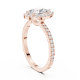 thumbnail image 3 of Zuwelria Certified Moissanite Engagement Rings | 1.37 Ct D/VVS1 New Design Pear Cut | Moissanite Diamond Ring for Wedding | Halo Diamond Rings | 18K Rose Gold Plated Silver Size 8, 3 of 8