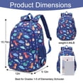 thumbnail image 4 of Mochila CLUCI Kids con diseño de dinosaurio azul impermeable de 6 a 12 años, 4 of 8
