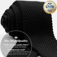 thumbnail image 2 of GFDYREE Men's Knit Tie Slim Skinny Square Necktie Width 2.2 inches Washable Solid Color and Gift Box, 2 of 6