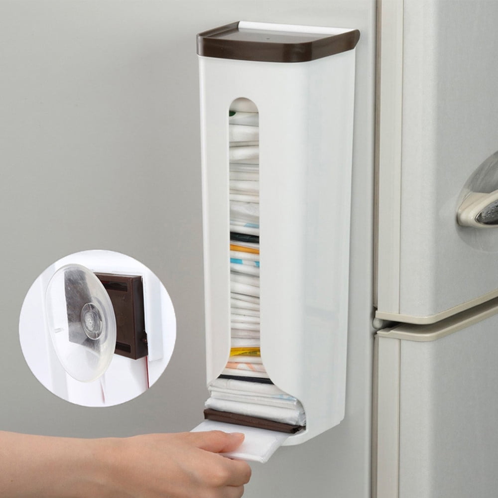 Tuscom Grocery Bag Storage Holder Rack Wall Mount Garbage Trash Bag Dispenser Large Capacity ...