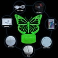 thumbnail image 6 of YSTIAN Butterfly Night Light Birthday Gift for Girls 3D Illusion Lamp Bedside Lamp with 16 Colors Changing Remote Control Butterfly Toys Christmas Gifts, 6 of 7