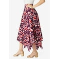 thumbnail image 3 of Roaman's Women's Plus Size Petite Plus Size Handkerchief Hem Skirt, 3 of 4
