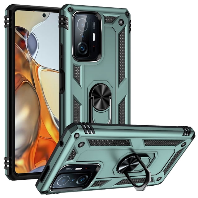 Funda de teléfono para Xiaomi Mi 11T y Mi 11T Pro de Uso Rudo Shockproof + Cristal 9D
