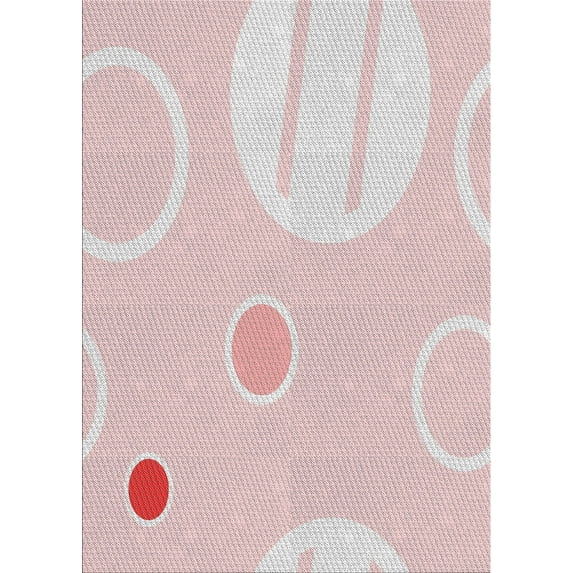Ahgly Company Indoor Rectangle Patterned MistyRose Pink Novelty Area Rugs, 4' x 6'