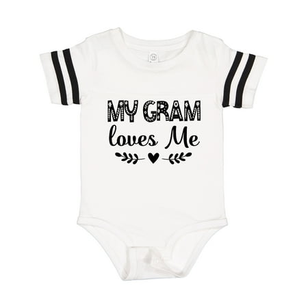 

Inktastic My Gram Loves Me Scandinavian Gift Baby Girl Bodysuit